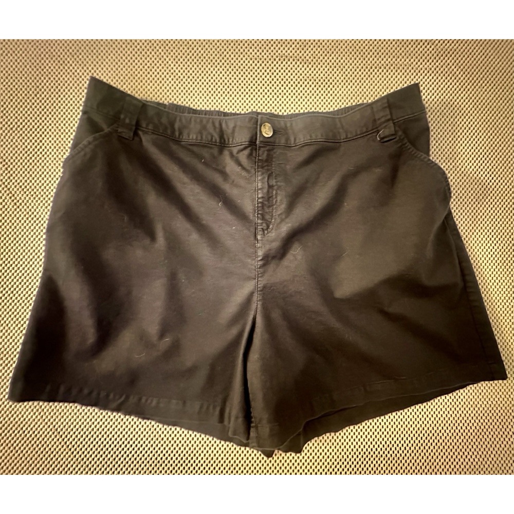 Style & Co Black Shorts Women Plus Size 18W Classic 4" Inseam Stretch Casual‎